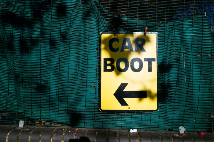 Car boot sale sign