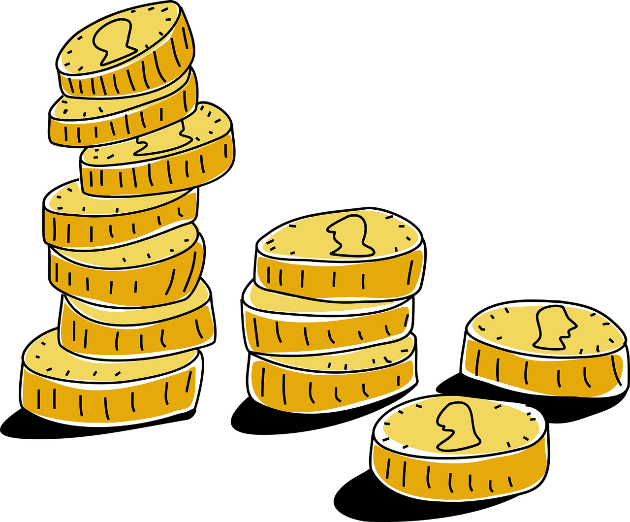 Illustration of a tower of coins