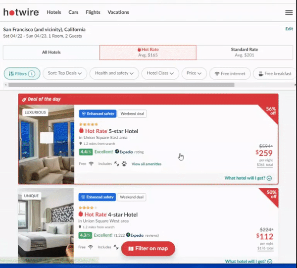 how to find secret hotel deals on hotwire