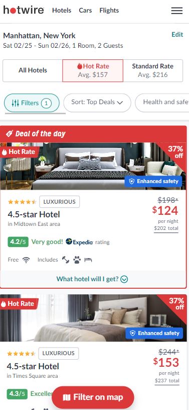 hotwire hotel deals