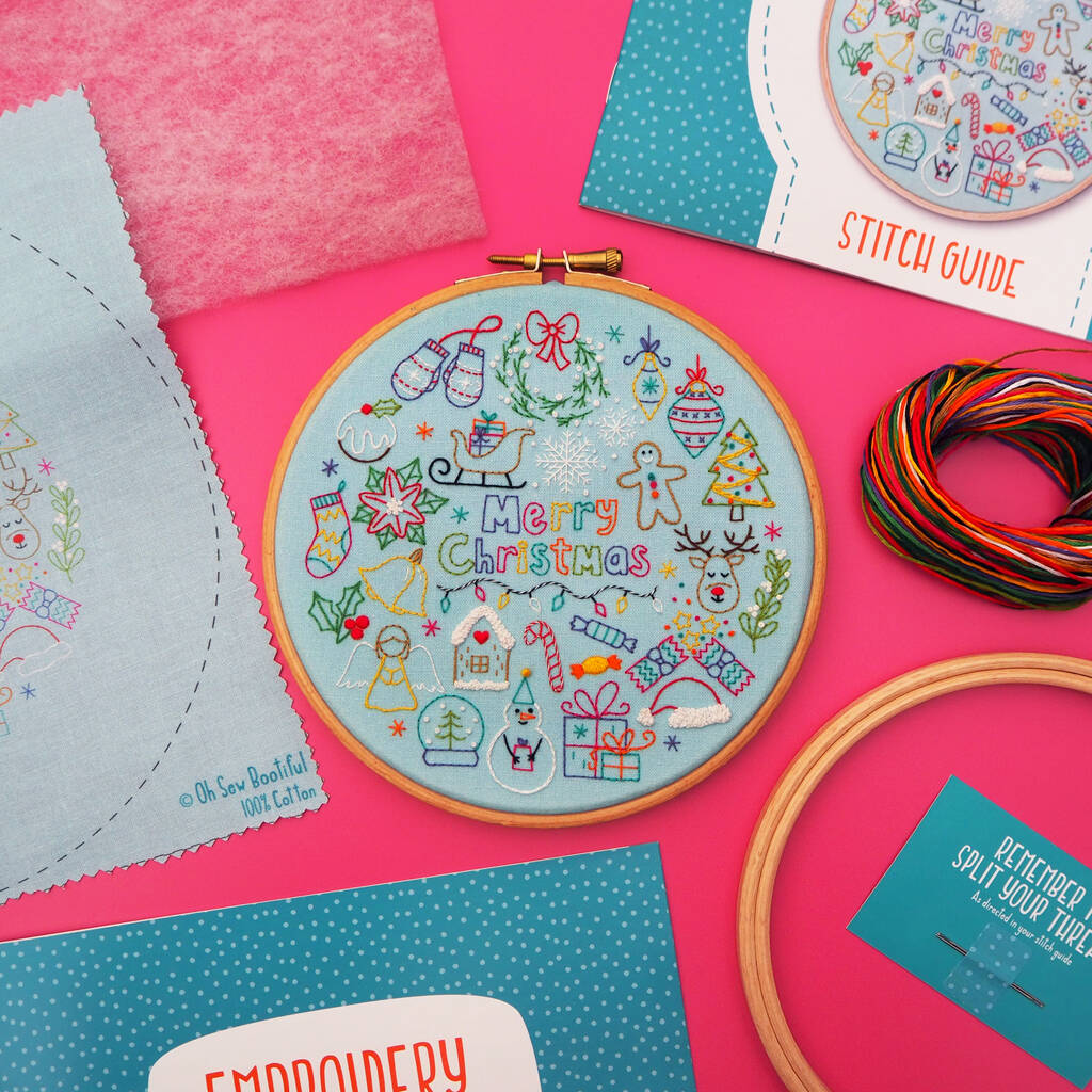 24 Days of Advent Christmas Embroidery Kit