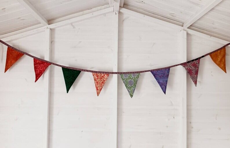 homemade bunting sustainable christmas decorations