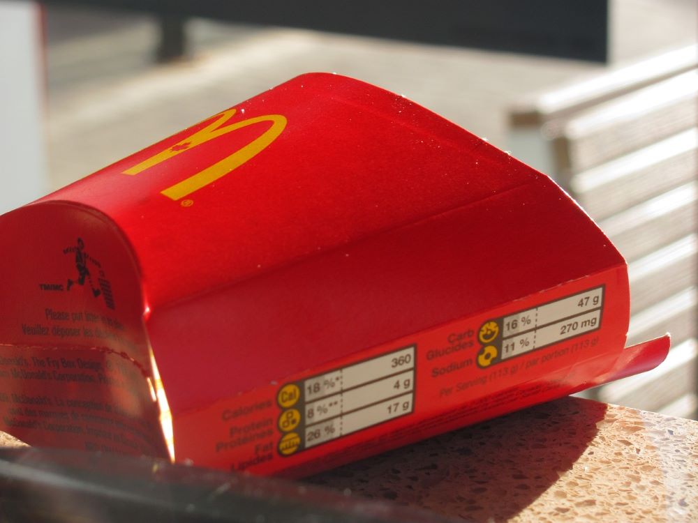 McDonald's fries carton