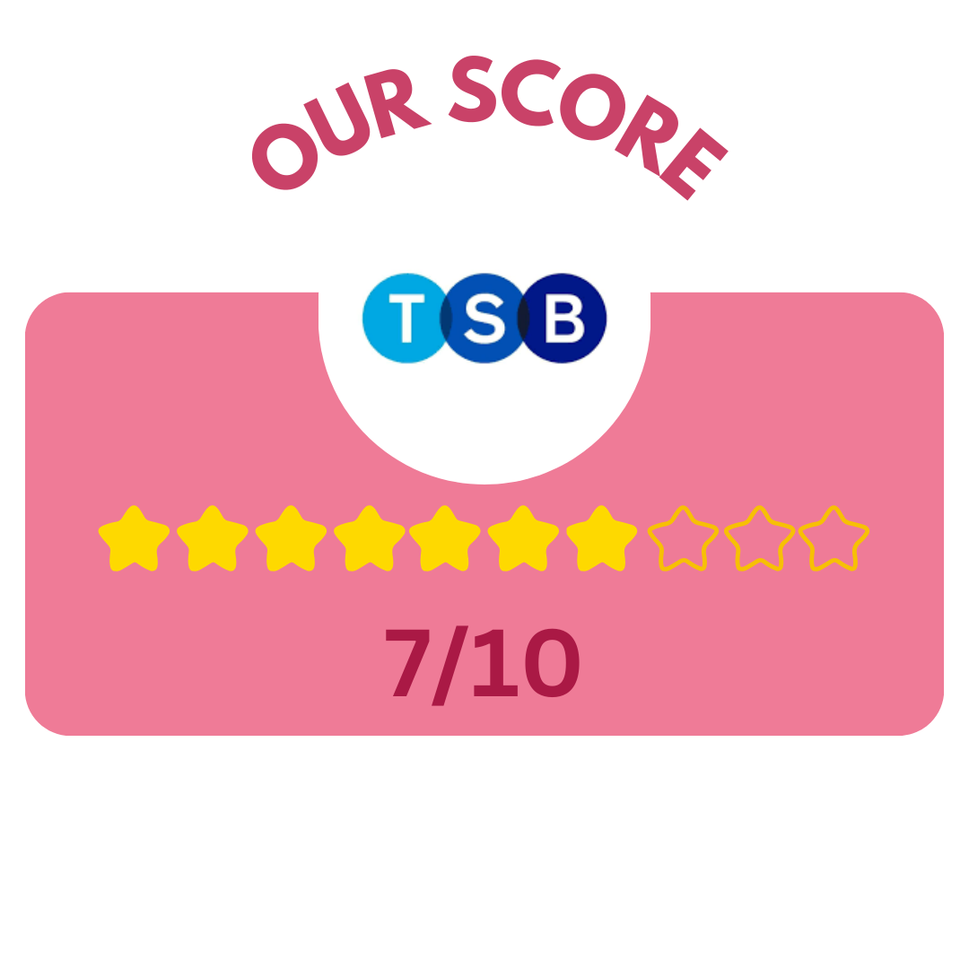 A review rating image showing the logo "TSB" with the text "Our Score" above, ten yellow stars below, and a score of 7/10 at the bottom.