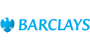 Barclays logo featuring a blue eagle emblem on the left and the word "BARCLAYS" in blue text.