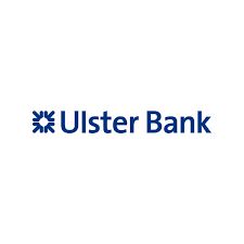 Logo of Ulster Bank with a blue emblem on the left and the name "Ulster Bank" in blue text beside it.