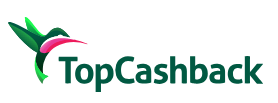 The TopCashback logo, including the site name and a hummingbird