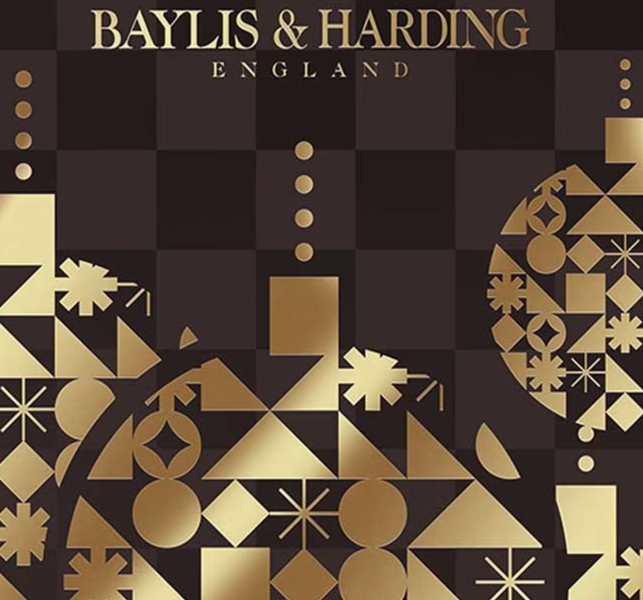 The gold and black Baylis & Harding beauty advent calendar for men