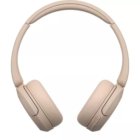 An image showing Sony over-ear wireless headphones in a beige colour